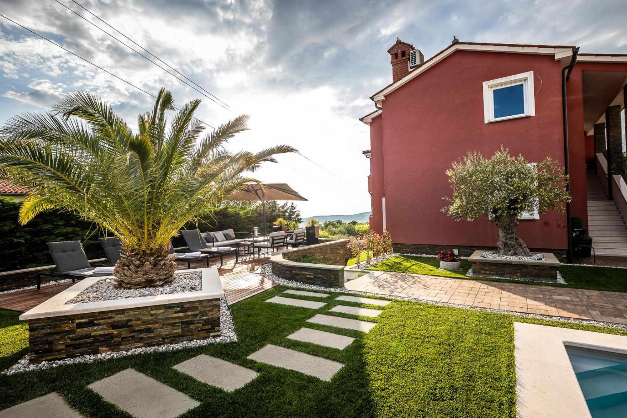 Villa Sunset Pool & Spa Apartments Zgornje Skofije Szoba fotó
