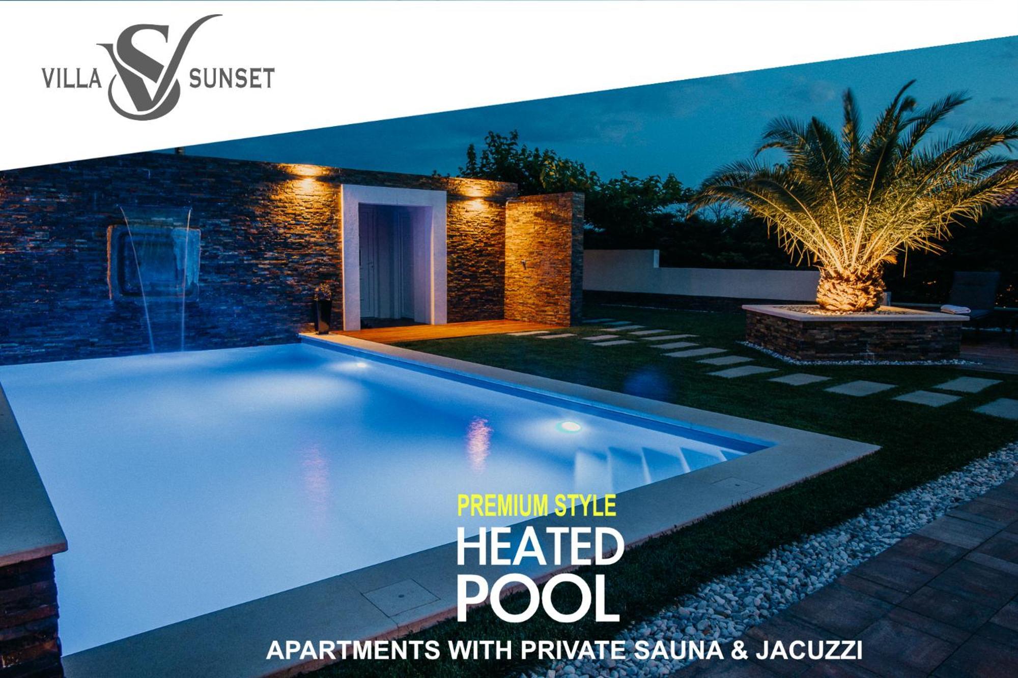 Villa Sunset Pool & Spa Apartments Zgornje Skofije Kültér fotó